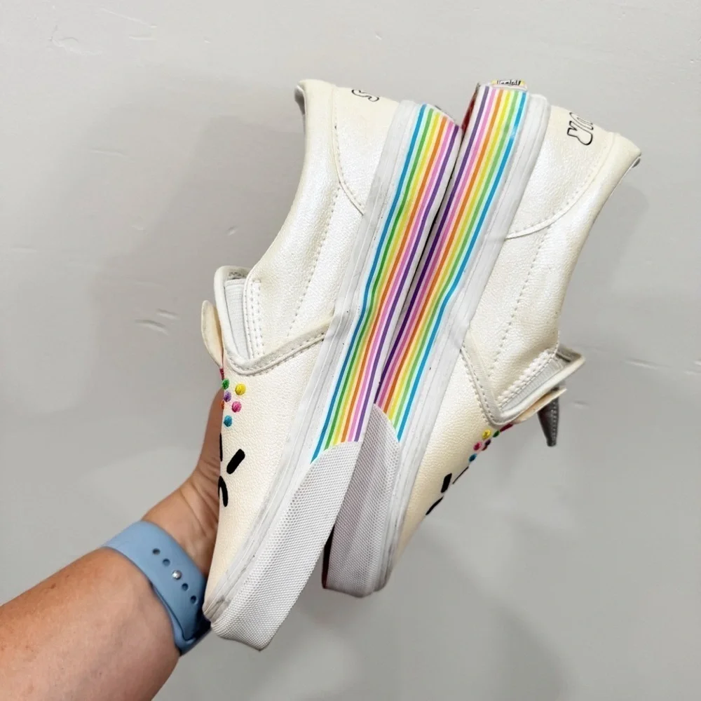 Vans Classic Slip On Flour Shop Unicorn Shoe Sneaker Big Kids 3.5